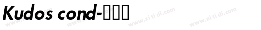 Kudos cond字体转换